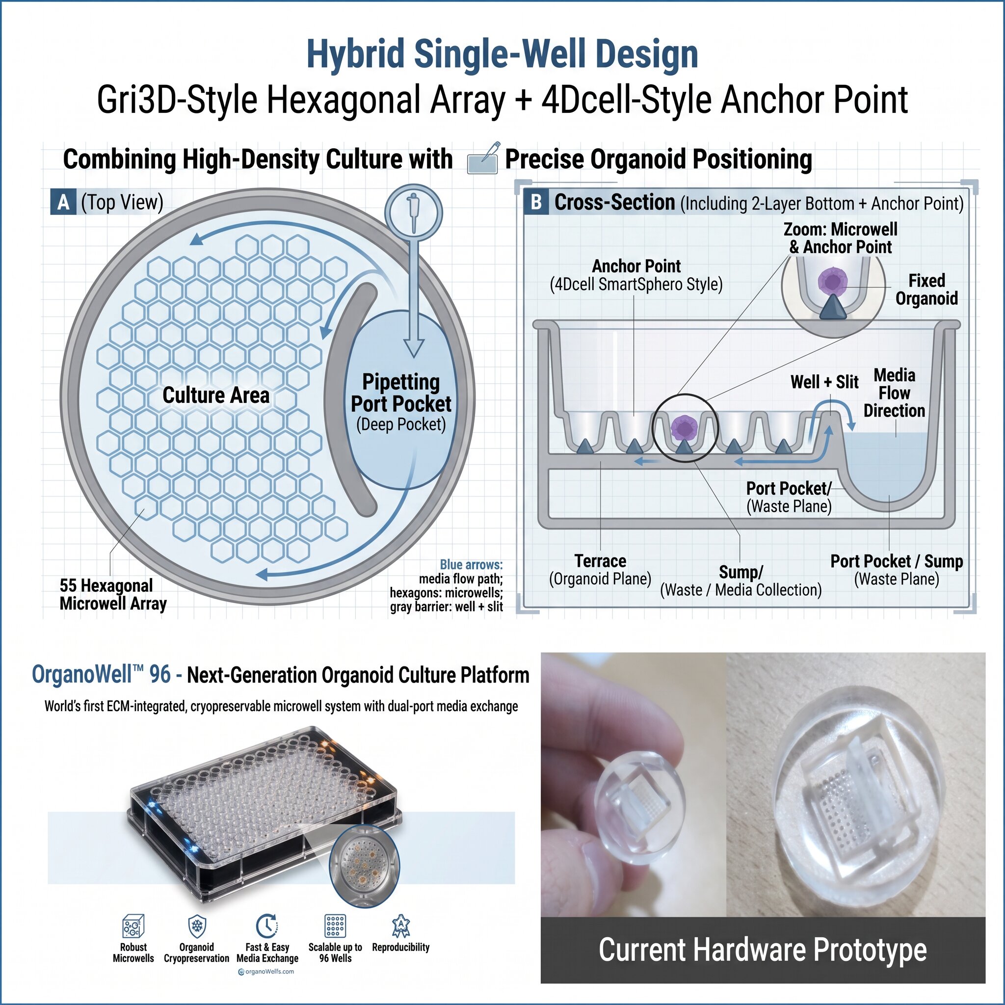 Hybrid single-well hardware design diagram